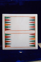 Backgammon Board in white marble inlay art products