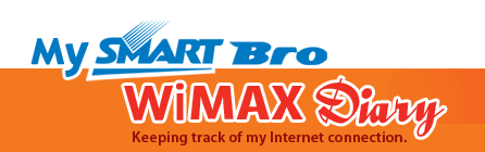 my SmartBRO WiMAX Diary