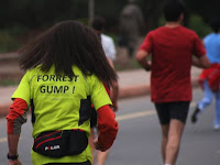 He was running. Forrest Gump