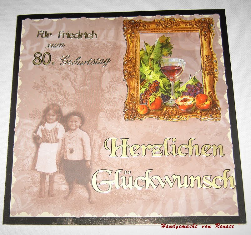 handgemachtvonrenate Glückwünsche für einen Herrn zum 80. Geburtstag