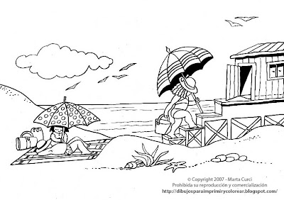 Dibujos Para Imprimir Y Colorear De Las Vacaciones Dibujo Para