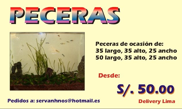 VENDO PECERAS DE OCASIÓN