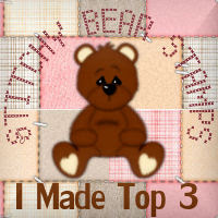 Whoo hoo I made top 3 at Stitchy Bear Stamps!!!