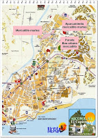 Mapa situación mercadillo de los martes en Nerja