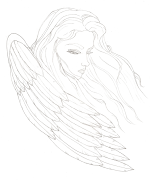 I will be adding some color and showing it at my website: Angel Drawing.