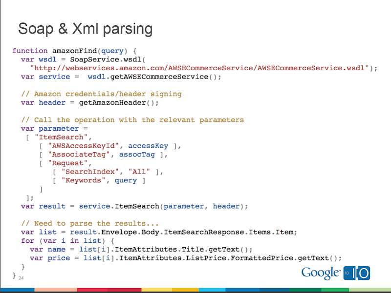 Google-Apps-Script-SOAP-XML-Amazon