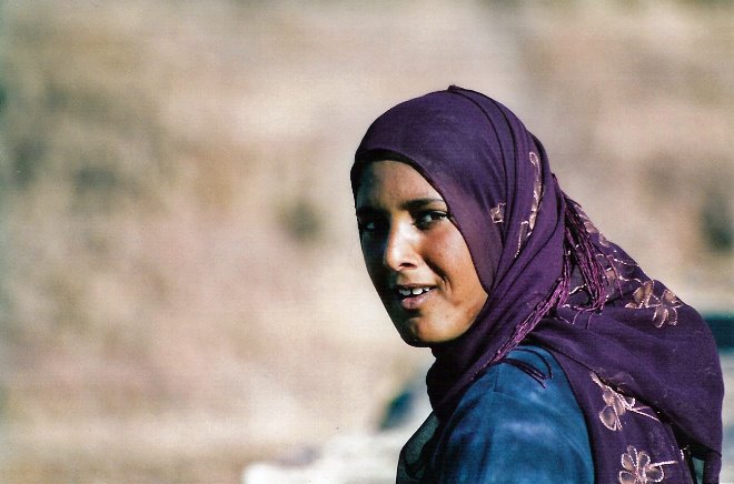 Niña pastora en Petra