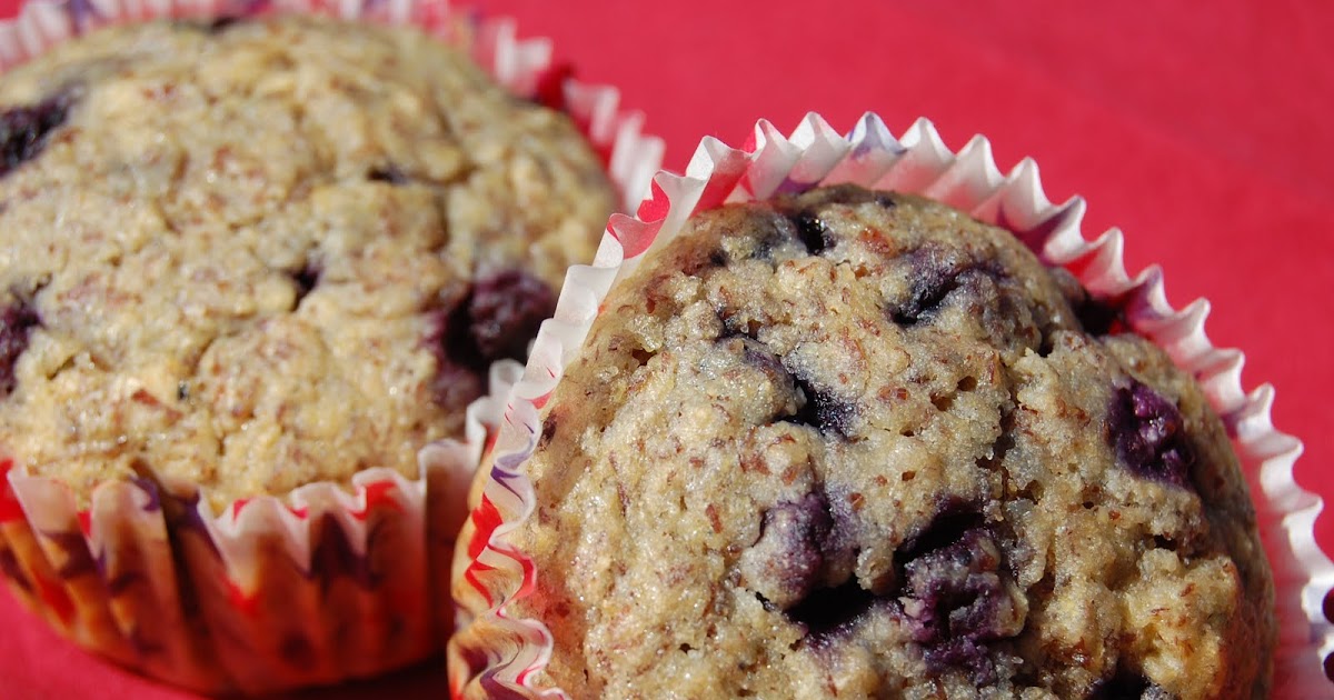 Happy Vegan Yogini Wholewheat Blueberry Flax Muffins
