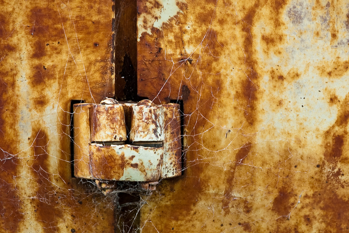 Two Bad Days Rust on a car door hinge