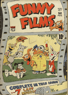 Cover scan from ACG comics Funny Films issue number one drawn by cartoonist Dan Gordon