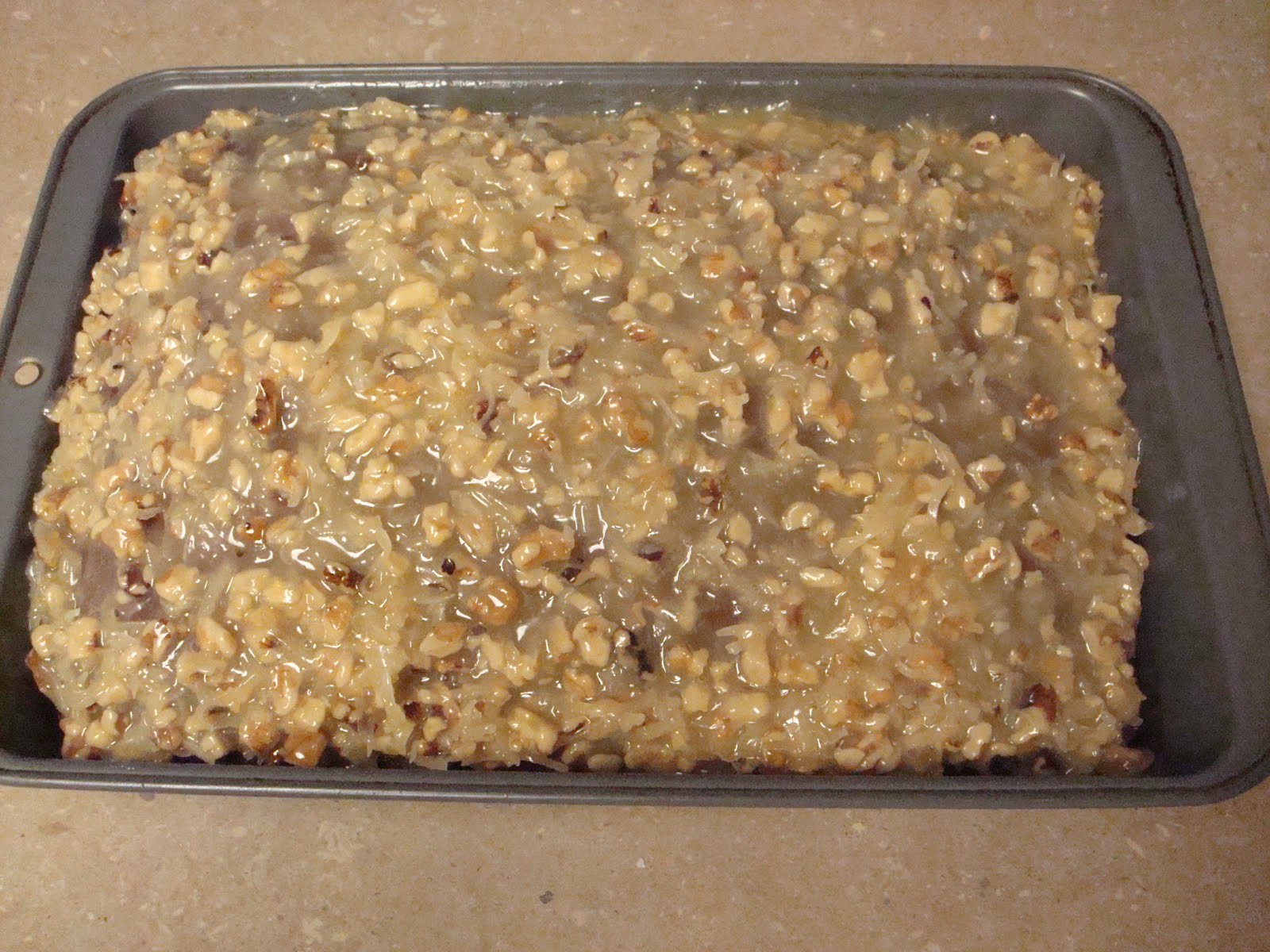 menu managed: German Chocolate Cake (Frosting)