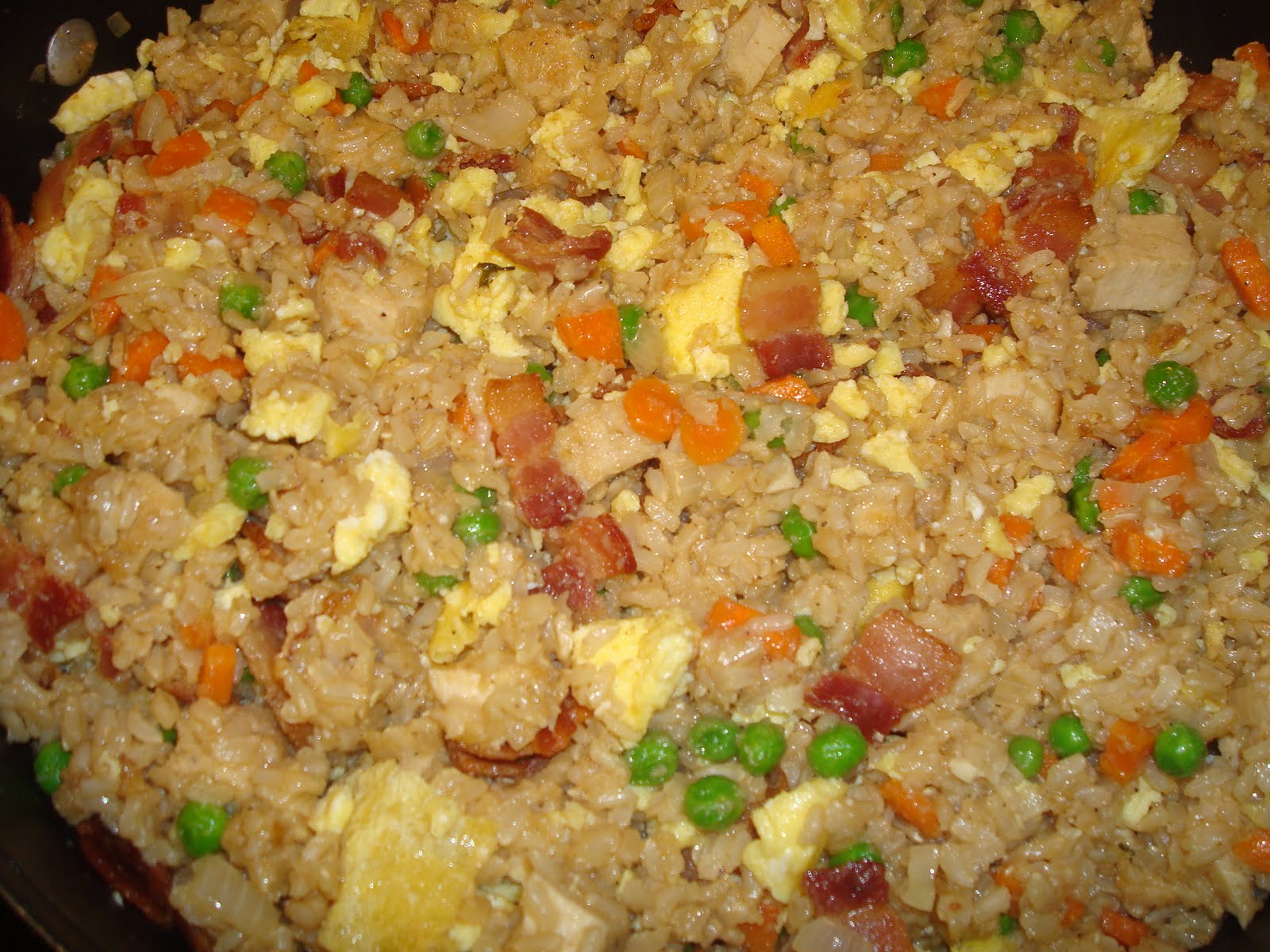 menu managed Chicken and Bacon Fried Rice