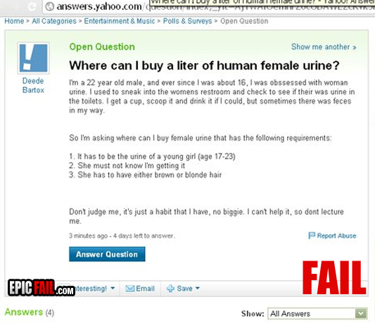 yahoo answers fail website
