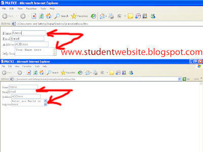 How to create userfriendly webpage using onfoucs event form processing with onfocus and onblur in javascript