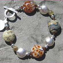 Earthy Organic Lampwork Bracelet