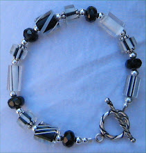 Black and White Cane with Faceted Onyx