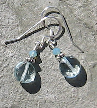 Aquamarine and Crystal Earrings