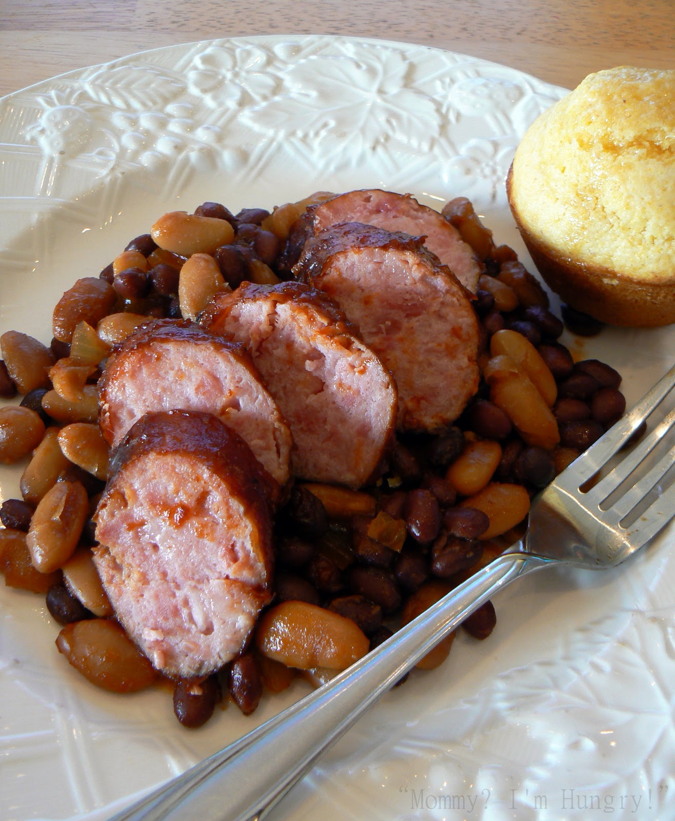 MIH Recipe Blog Slow Cooker BBQ Beans and Polish Sausage {Gluten Free}