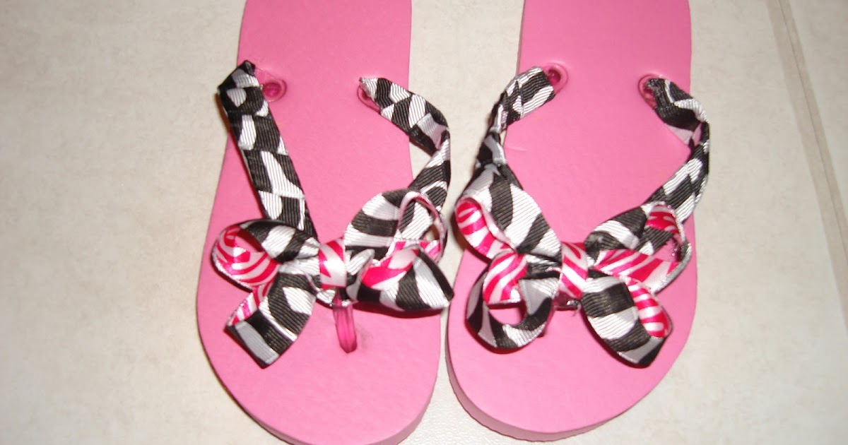Ritzy Ribbons Bow Flip Flops