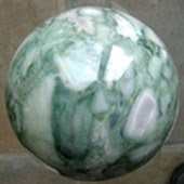 Verde Antique marble sphere