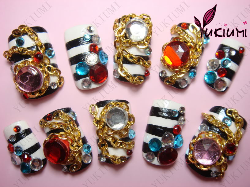 Velvet Chandelier Japanese Nail Art!! I love IT