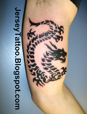 tribal dragon cross arm