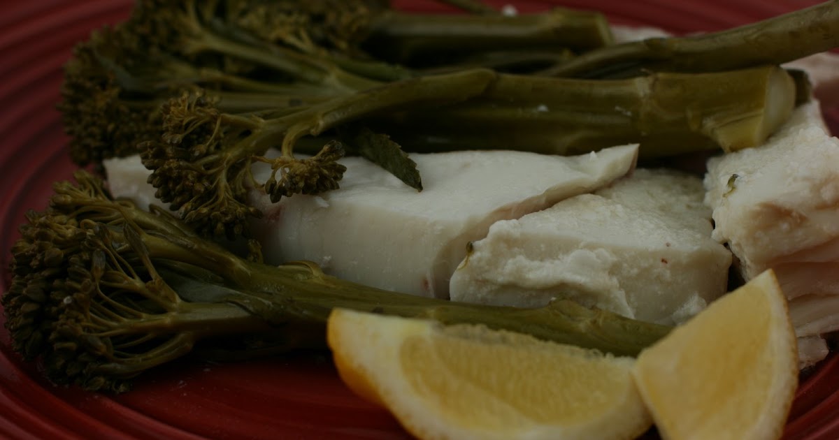 CrockPot Halibut in White Sauce with Broccolini A Year of Slow Cooking