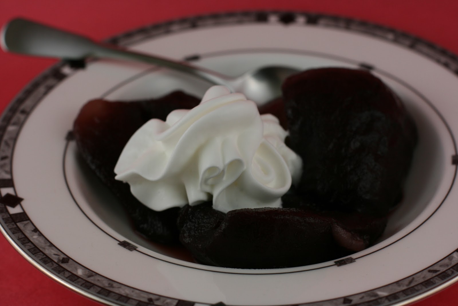 Red Wine Poached Pears Slow Cooker Recipe A Year of Slow Cooking