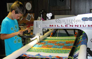 RocketMan working on his KY State Fair quilt!