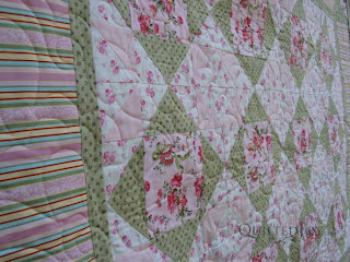 Perfectly Pink baby quilt, quilted by Angela Huffman