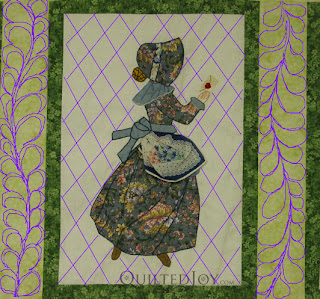 Take a close up photo of your quilt, then load the photo into your favorite photo editor to start practicing your design ideas. - QuiltedJoy.com