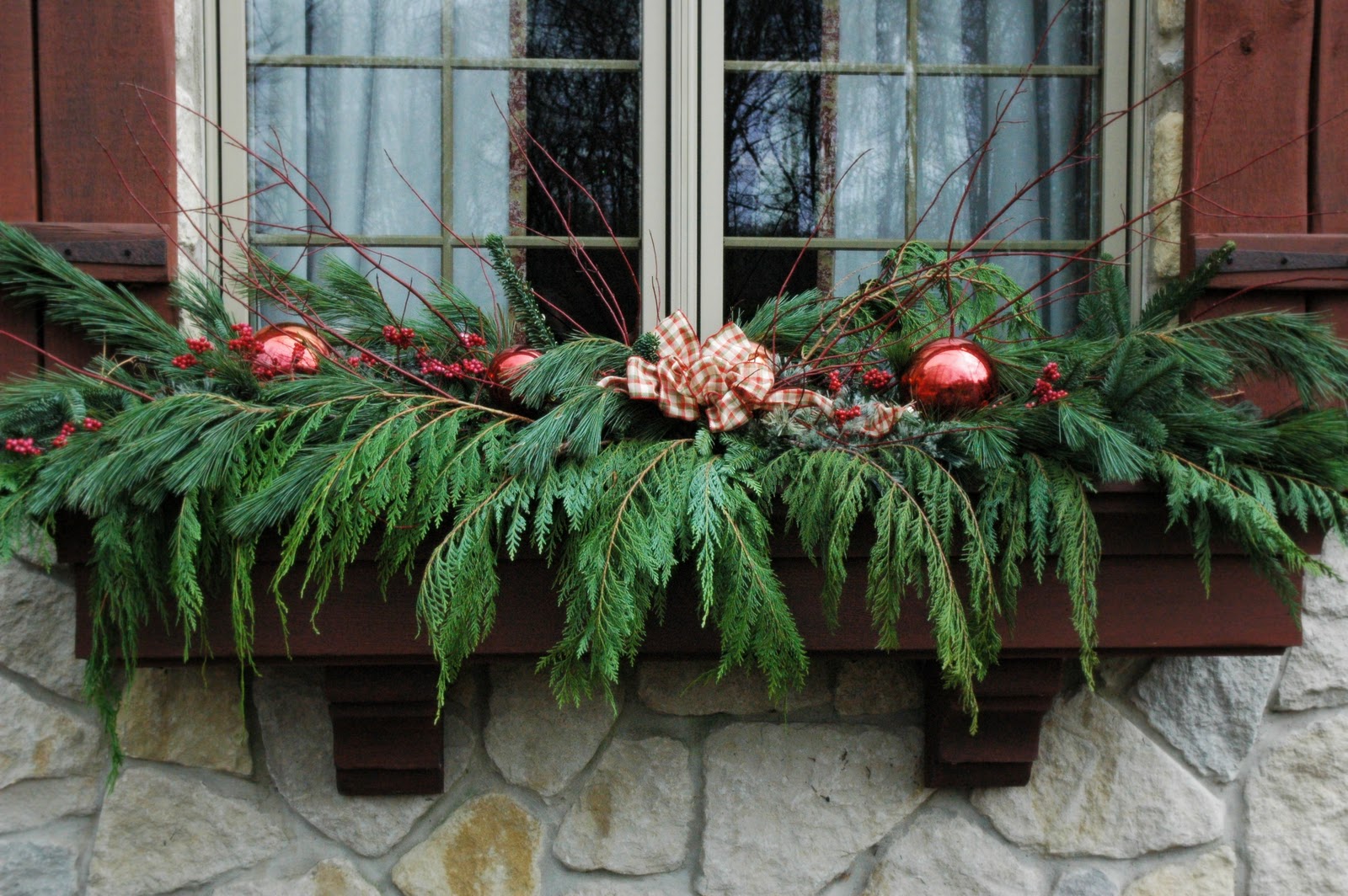 How to Decorate Outdoor Window Boxes for Christmas  Christmas Window