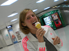 Well deserved ice cream. PS. this is what happens when you don't wear sunscreen!!