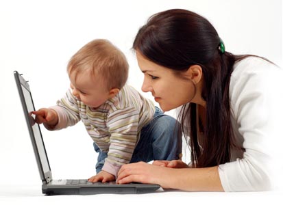 Child Using Laptop