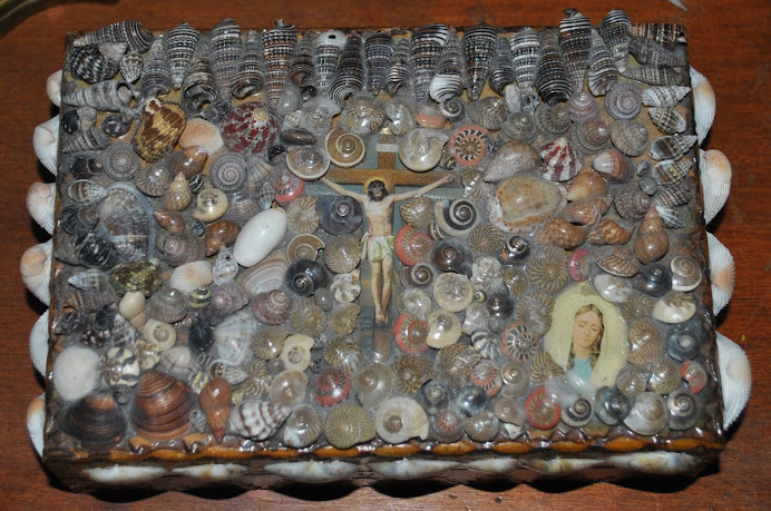 religious shell art