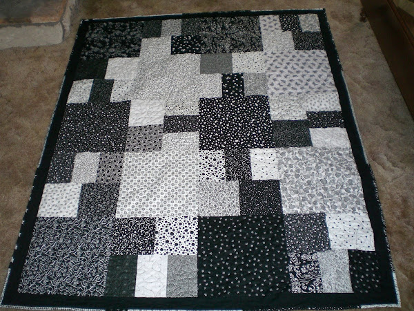 Black and White Quilt Finished