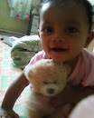 Iman with her baby bear