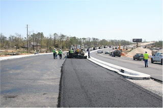 Asphalt road paving