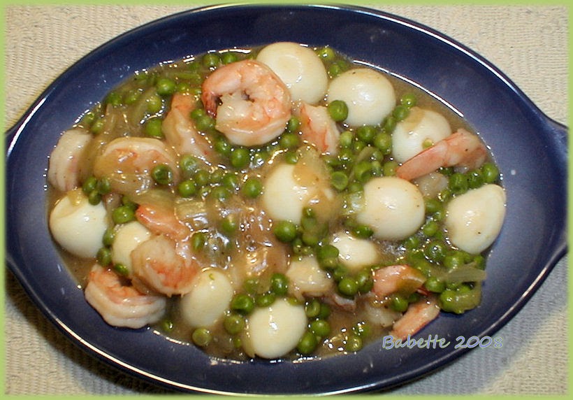 Kusinera sa Amerika A Cook in the USA Shrimp with Peas and Quail Eggs