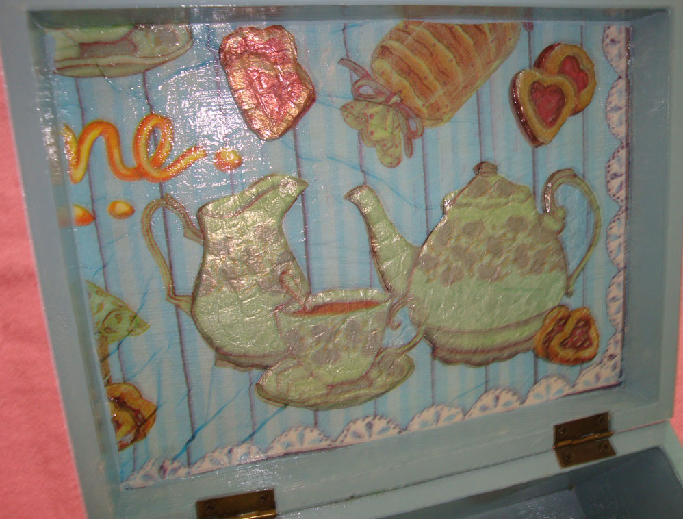 Baú de Meninas Decoupage 3D