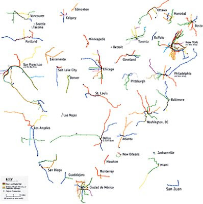The map depicts fixed mass map of north america with cities. The map depicts fixed mass