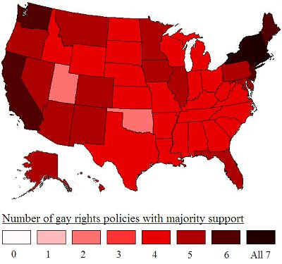 So here is a map showing public support for gay rights policies: gary%2Brights%2Bpublic%2Bsupport%2Bmap Mature Wednesday Overweight grandma has sex