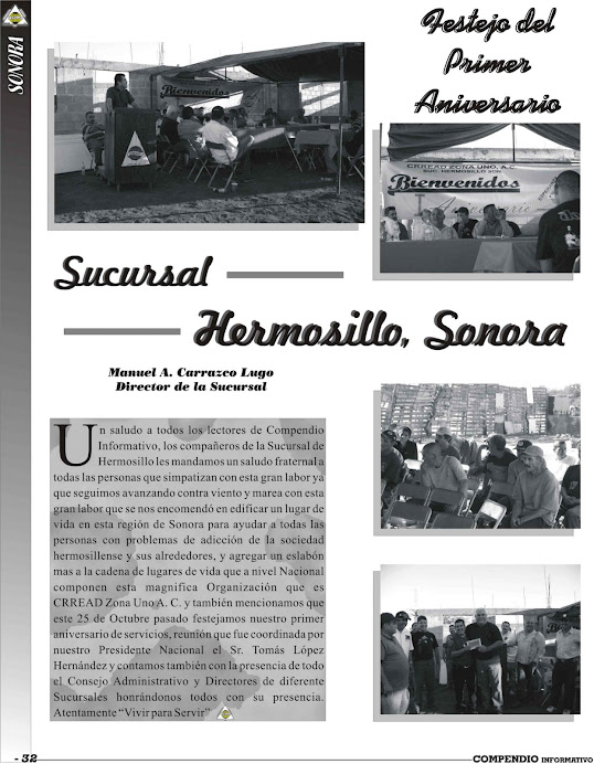 Sucursal Hermosillo, Sonora, Director: Manuel A. Carrazco