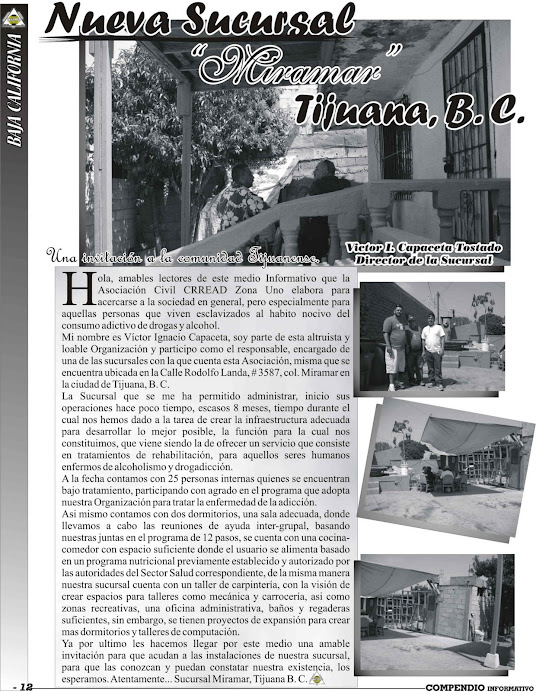 Sucursal Miramar, Tijuana, B. C., Director: Victor I. Capaceta
