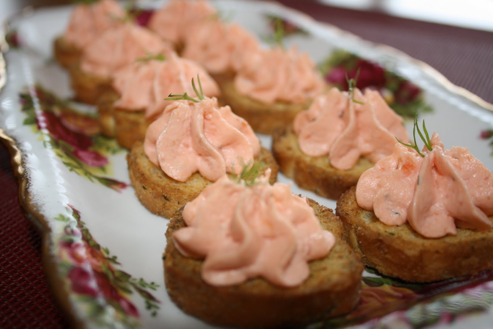 Cookie Crumbs Salmon Mousse Appetizers