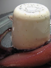 Vanilla Panna Cotta Red Wine Ginger Ale poached Pear