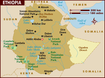 Map of Ethiopia