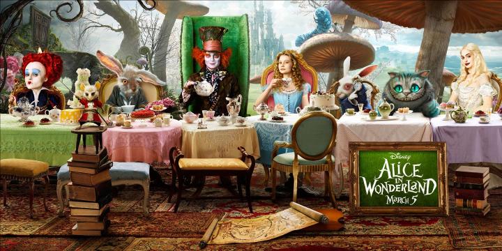 characters from alice in wonderland. the characters were