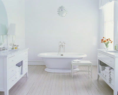 white bathroom clean design