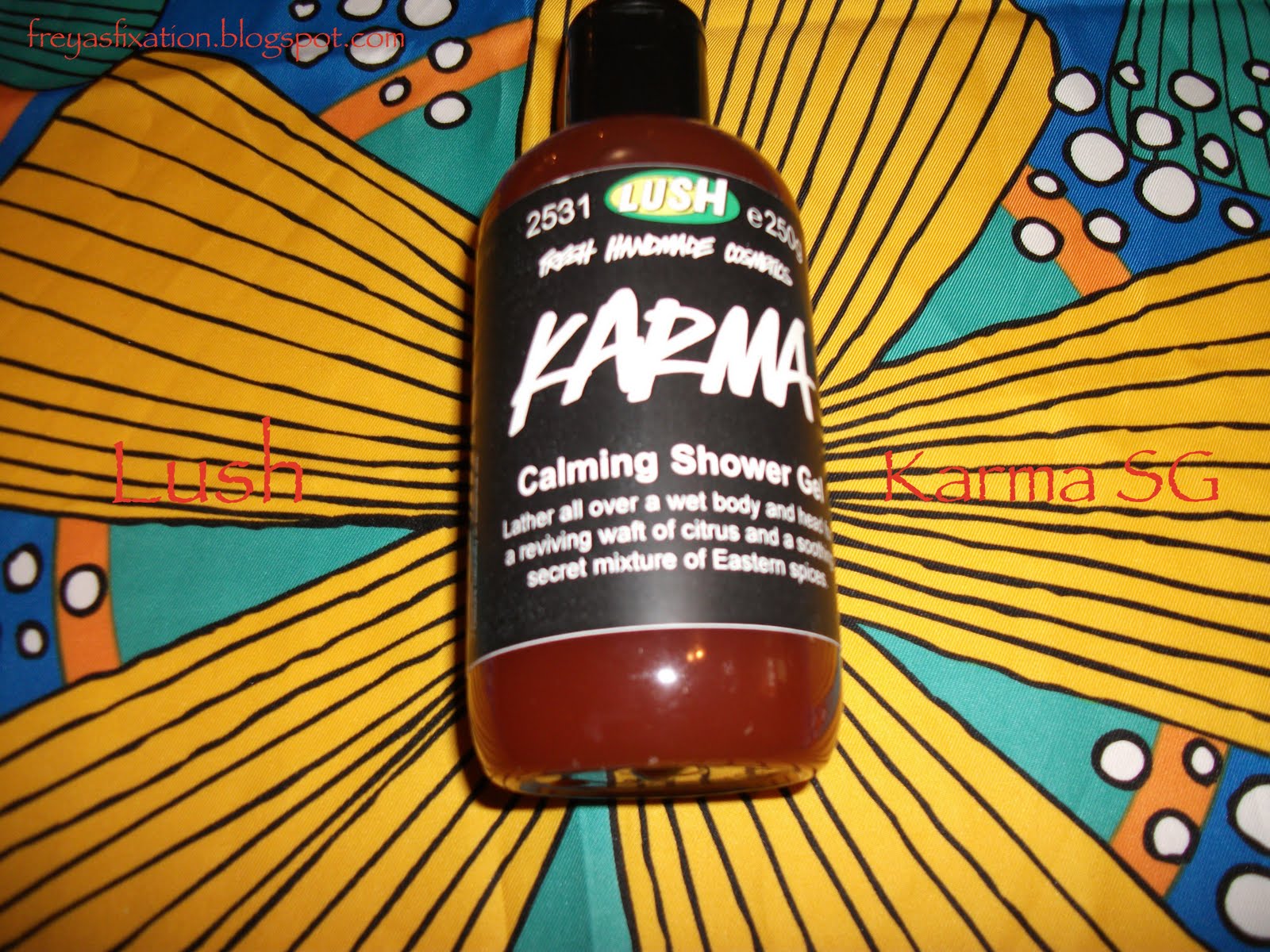 Sensory Fixated Review Lush Karma Shower Gel